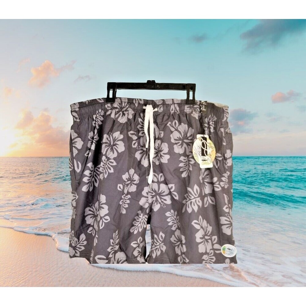 Spicy Tuna Men's Swim Shorts Trunks Pockets Elastic Drawstring NEW TAGS Size 3XL - Picture 2 of 7